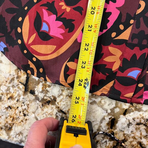 Ann Taylor Plum Rose/Burgundy Classic Paisley Button Down Blouse - SIZE SP - Picture 9 of 9